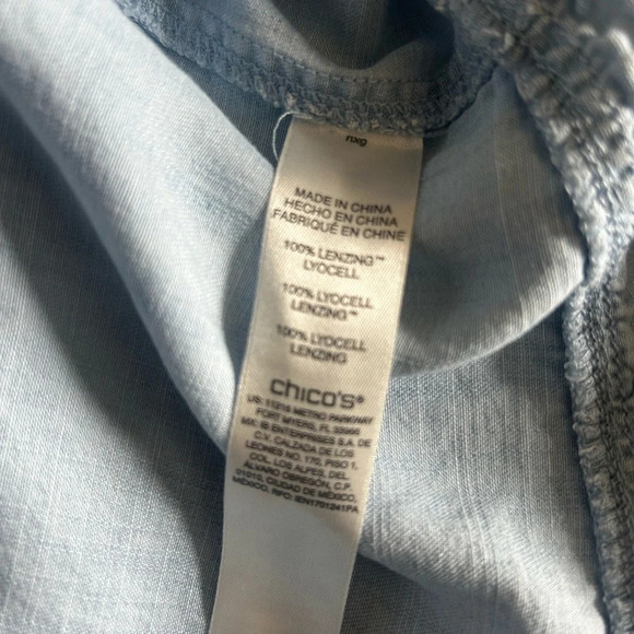 Chicos Lightweight Chambray Tunic Tank Top - Picture 9 of 9